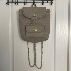 Steve Madden Quilted Backback with Removable Chain